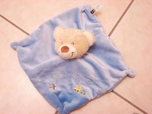 Doudou - Tete De Nounours Bleu - Plat