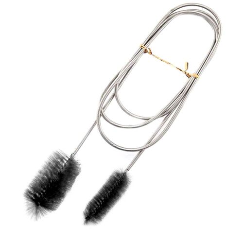 Xue Filtre À Eau D'aquarium En Nylon Tube À Air Tuyau À Double Extrémité Brosse De Nettoyage En Acier Inoxydable Flexible Multifonctionnel