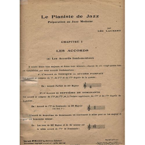 Le Pianiste De Jazz - Preparation Au Jazz Moderne