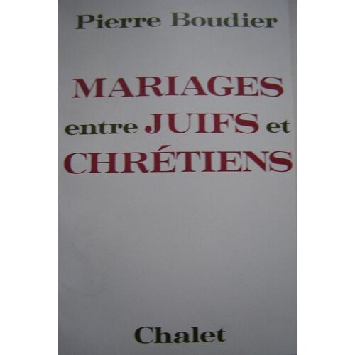 Mariages Entre Juifs Et Chrétiens