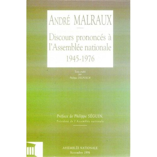 Discours Prononcés À L'assemblée Nationale, 1945-1976