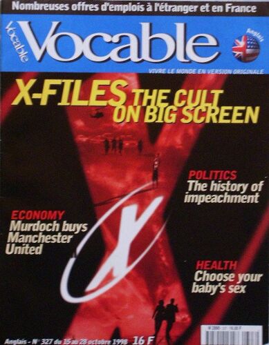 Vocable Anglais  N° 327 : X-Files The Cut On Big Screen