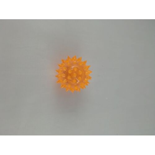 Boule De Massage Led 5,5 Cm Avec Picots Pied Cuir Chevelu Anti Stress Orange