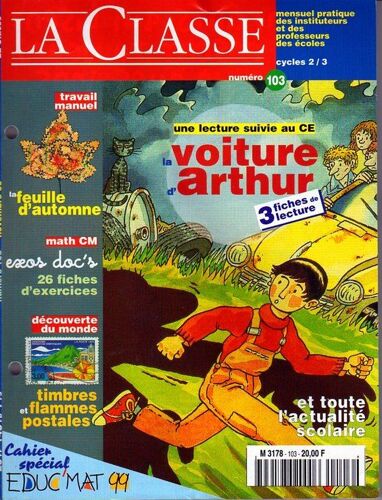 La Classe  N° 103 : Math Cm - Timbres Et Flammes Postales - Travail Manuel
