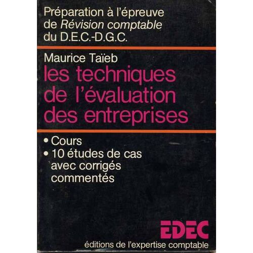Les Techniques D'évaluation Des Entreprises