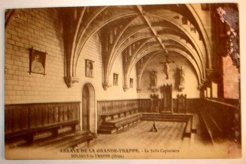 Carte Postale Ancienne Abbaye De La Grande Trappe  La Salle Capitulaire Soligny La Trappe  Orne