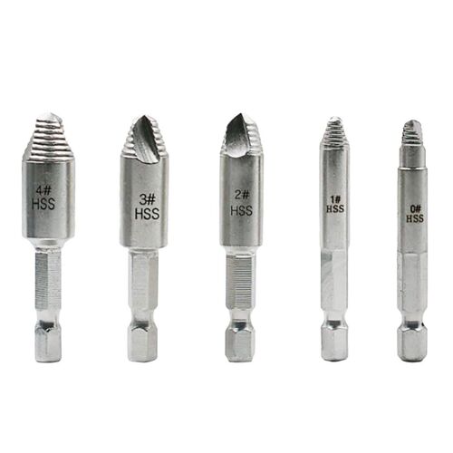 5 pièces outil de démontage de boulon cassé extracteur de vis endommagé vitesse Out forets ensemble outils à main extracteur de vis accessoires # T2