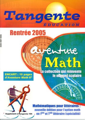 Tangente Éducation Hors-Série N° 104 : Supplément À Tangente, Numéro 104