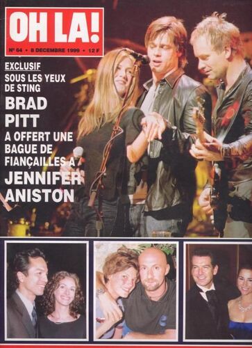Oh La / 08-12-1999  N° 64 : Brad Pitt / Jennifer Aniston (7p) - Sophie Marceau (2p) - Laetitia Casta (2p) - Virginie Ledoyen / Leonardo Di Caprio (2p)