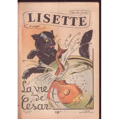 Lisette ( 31è Année - 24 Juin 1951 )  N° 25 : " La Vie De César "