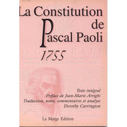 La Constitution De Pascal Paoli - Texte Intégral