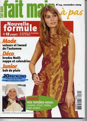 Fait Main Pas A Pas  N° 274 : Nouvelle Formule + 12 Pages De Shopping Vie Pratique Xxl Bb