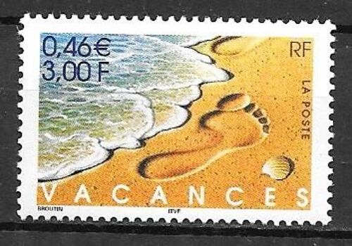 Timbre Neuf De 2001,N°3400 "Bonnes Vacances".