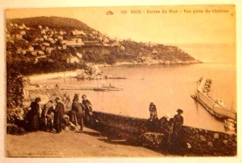 Carte Postale Ancienne Alpes Maritimes Nice Entree Du Port Vue Prise Du Chateau