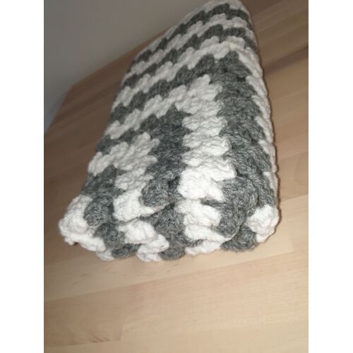 Couverture Plaid Pour Bébé En Laine - Faite Main - 72cm X 72cm
