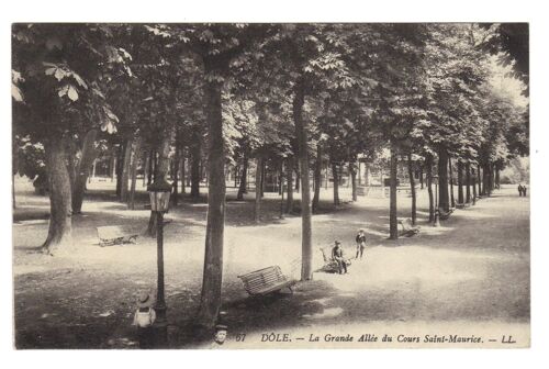 Cpa De Dole (Jura) La Grande Allée Du Cours Saint Maurice -  Ll N° 67.