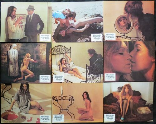 Glissements Progressifs Du Plaisir Film 1974 D'alain Robbe-Grillet Avec Anic?e Alvina, Olga Georges-Picot, Isabelle Huppert, Jean-Louis Trintignant - 9 Photos Originales D'exploitation Cinema 22x29 Cm