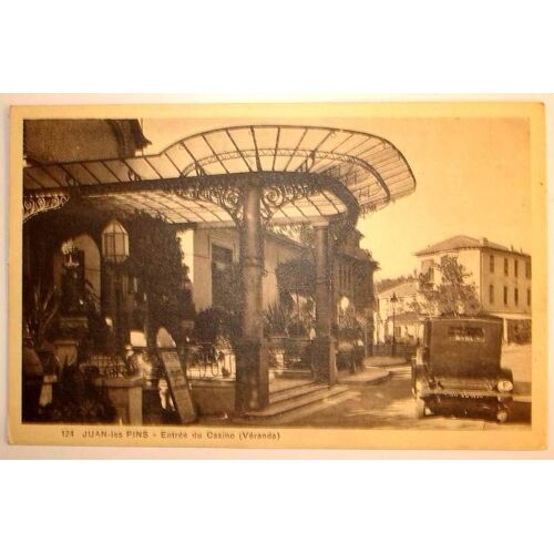 Carte Postale Semi Moderne Alpes Maritimes Juan Les Pins Entree Du Casino Veranda