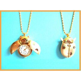 Montre-pendentif Coccinelle - Argentée, Quartz, Neuve Avec Chaîne