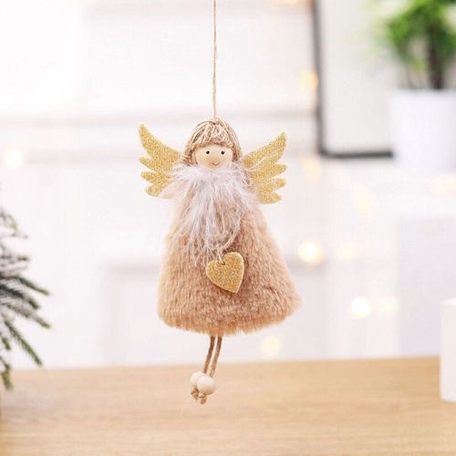 Mvi Decoration De Noel Pendentif En Peluche Ange Ailes Amour Decoration Suspendus Poupee Ornement Noel Cadeau Decoration