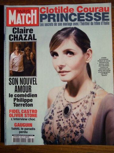 Paris Match  N° 2836 : Clotilde Courau Princesse - Claire Chazal Son Nouvel Amour Le Comédien Philippe Torreton
