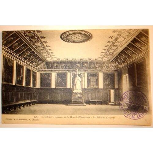 Carte Postale Ancienne Dauphine Couvent De La Grande Chartreuse La Salle Du Chapitre
