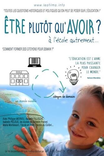 Être Plutôt Qu Avoir : À L École Autrement - Véritable Affiche De Cinéma Pliée - Format 120x160 Cm - De Agnès Fouilleux - Documentaire - 2018
