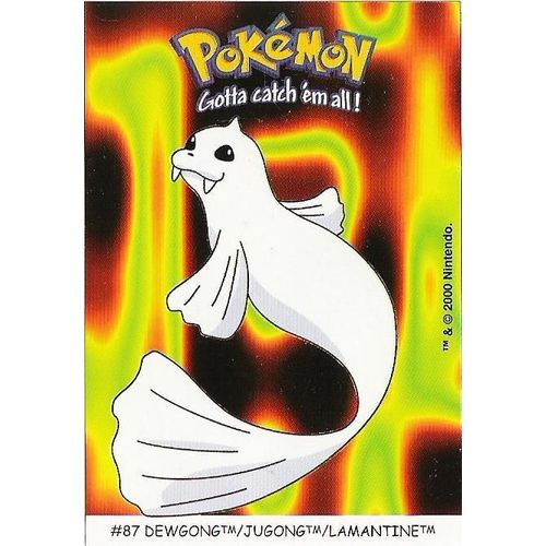 Lamantine (N°87) Carte Pokémon Dunkin "Boomer" (Stickers)