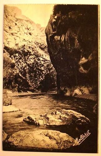 Carte Postale Ancienne Grand Canon Du Verdon Par Le Fond Un Passage Du Galetas Avant La Sortie Du Grand Canon