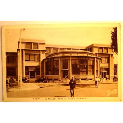 Carte Postale Ancienne Vichy Allier La Nouvelle Poste L Azema Architecte