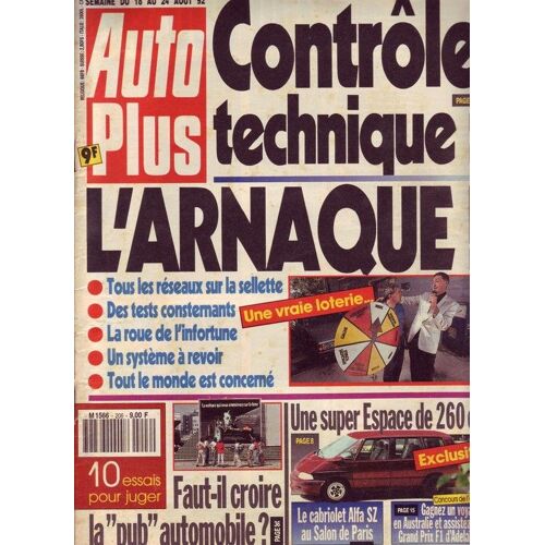 Auto Plus  N° 206 : Controle Technique L'arnaque