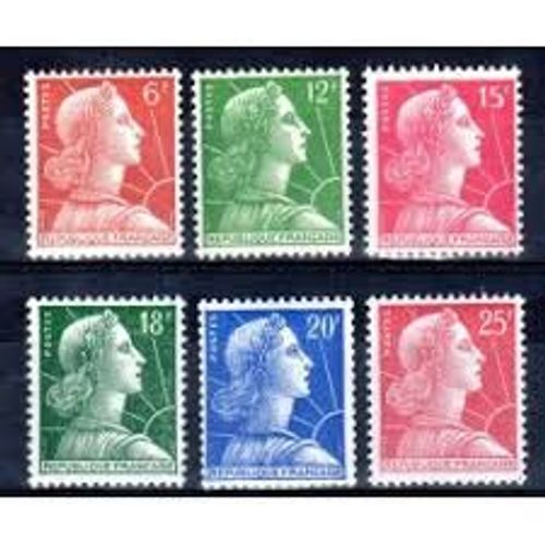 Type Marianne De Müller Série Complète Année 1955 N° 1009a 1010 1011 1011a 1011b 1011c Yvert Et Tellier Luxe