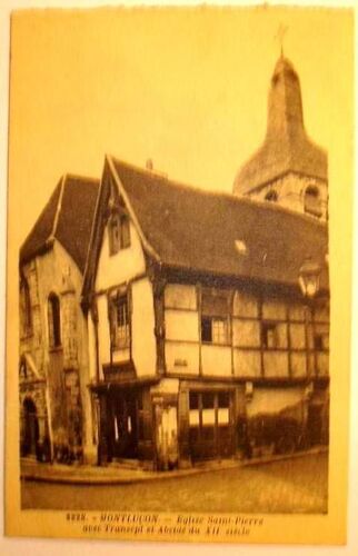 Carte Postale Ancienne Montlucon Allier Eglise Saint Pierre Avec Transept Et Abside Du 12eme Siecle