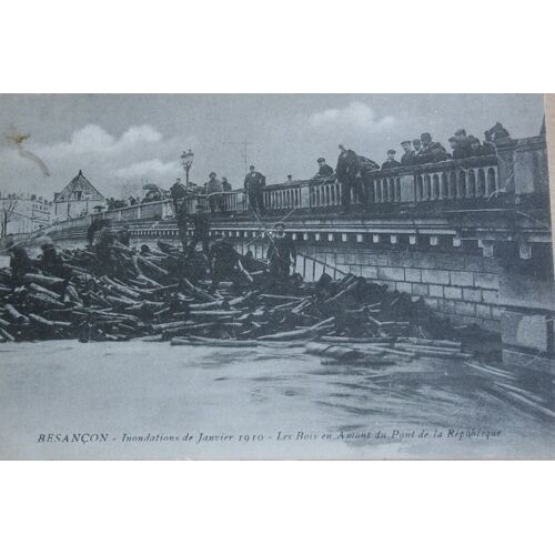 Carte Postale Besançon, Les Inondations, 1910