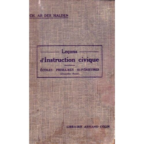 Leçons D'instruction Civique Écoles Primaires Superieures