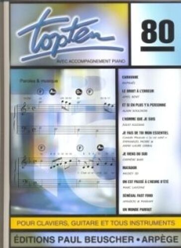 Top Ten N° 80 (Chant+Piano Simplifié+Accords)