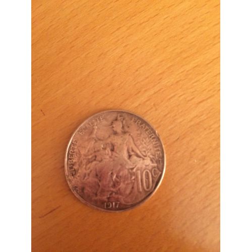 Vends Piece 10 Cts Bronze Annee 1917