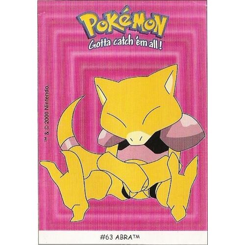 Abra (N°63) Carte Pokémon Dunkin "Boomer" (Stickers)