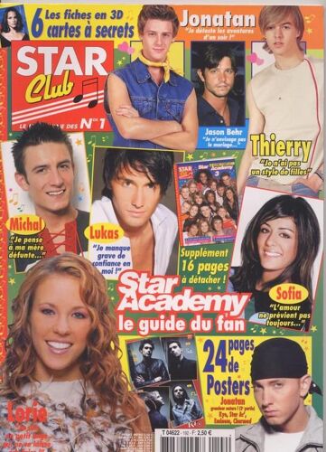 Star Club / 11-2003  N° 192 : Lorie (2p) - Thierry Amiel (2p) - Jason Behr (2p) - Biggs (2p) - Pink (2p) - 3t (2p) - Mc Solaar (2p) - Jennifer Garner / Michael Vartan (2p) - Frankie Muniz (2p)