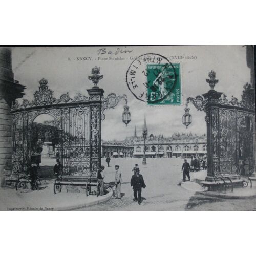 Carte Postale Affanchie, Nancy - Place Stanislas 1912
