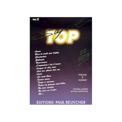 Super Top Vol 8 ( Lignes De Mélodie + Accords )