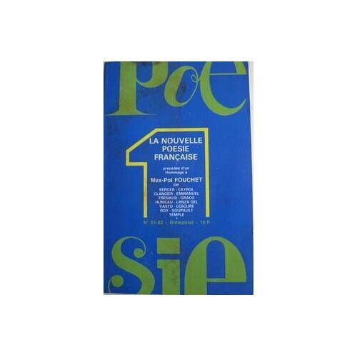 Poésie 1  N° 81 : -82 : Hommage À Max-Pol Fouchet