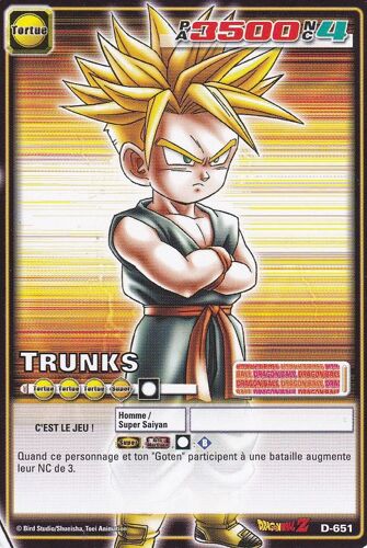 Carte Dragon Ball Z - Trunks - D-651