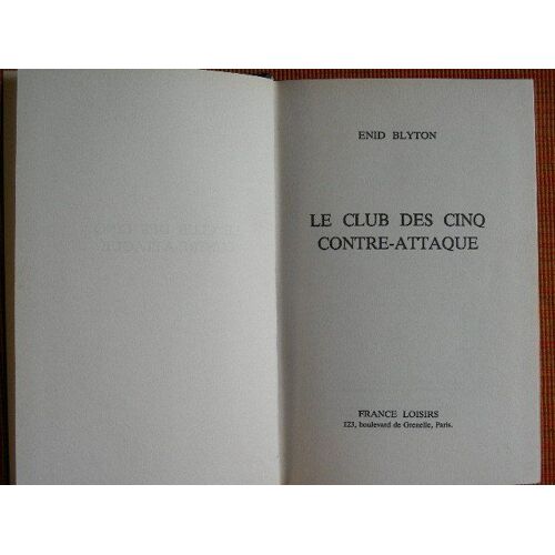 Le Club Des Cinq Contre-Attaque