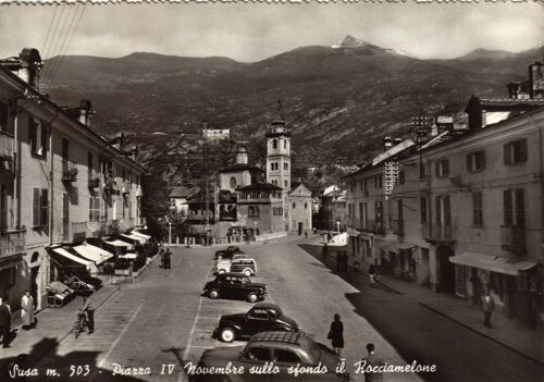 Susa    Piazza Iv Novembre Sullo Sfondo Il Rocciamelone