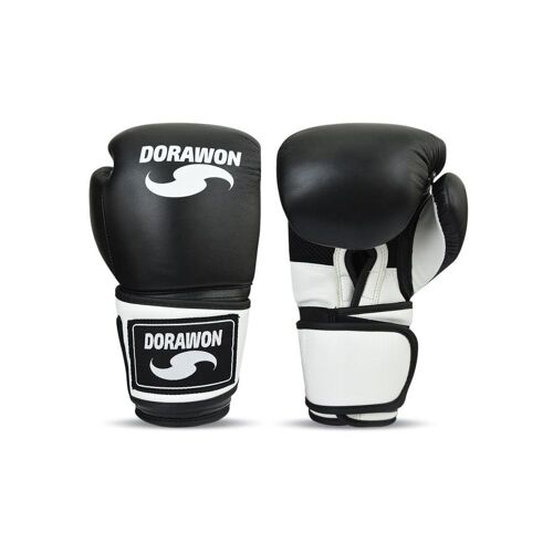 Dorawon, Gants De Boxe Cuir Newcastle, Noir Et Blanc, Taille 12oz