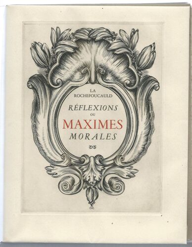 Réflexions Ou Maximes Morales - (Gautier-Constant 1948) Avec Suite De Gravures