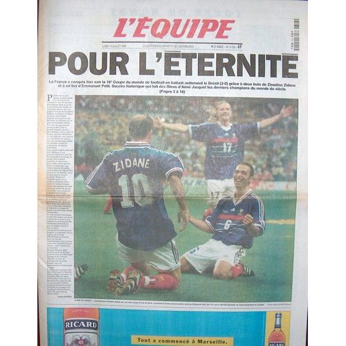 L'equipe  N° 16229 : Pour L'éternité