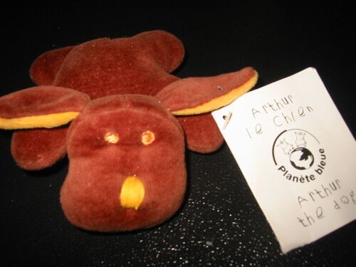 Chien Mini Doudou Pouet-Pouet Marron Air France Arthur Le Chien Planète Bleue