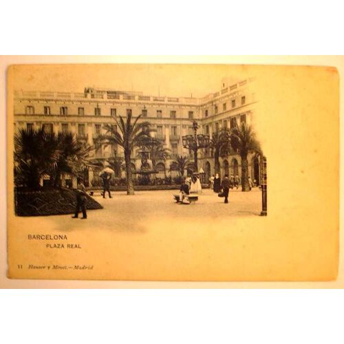 Carte Postale Ancienne Espagne Barcelona Plaza Real